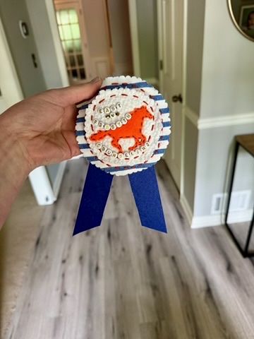 East Forsyth — handmade felt prize ribbon