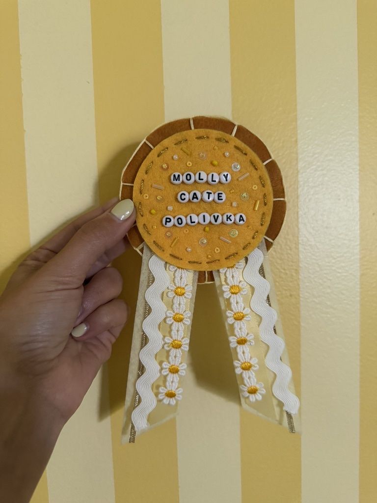 Molly Cate — handmade felt prize ribbon