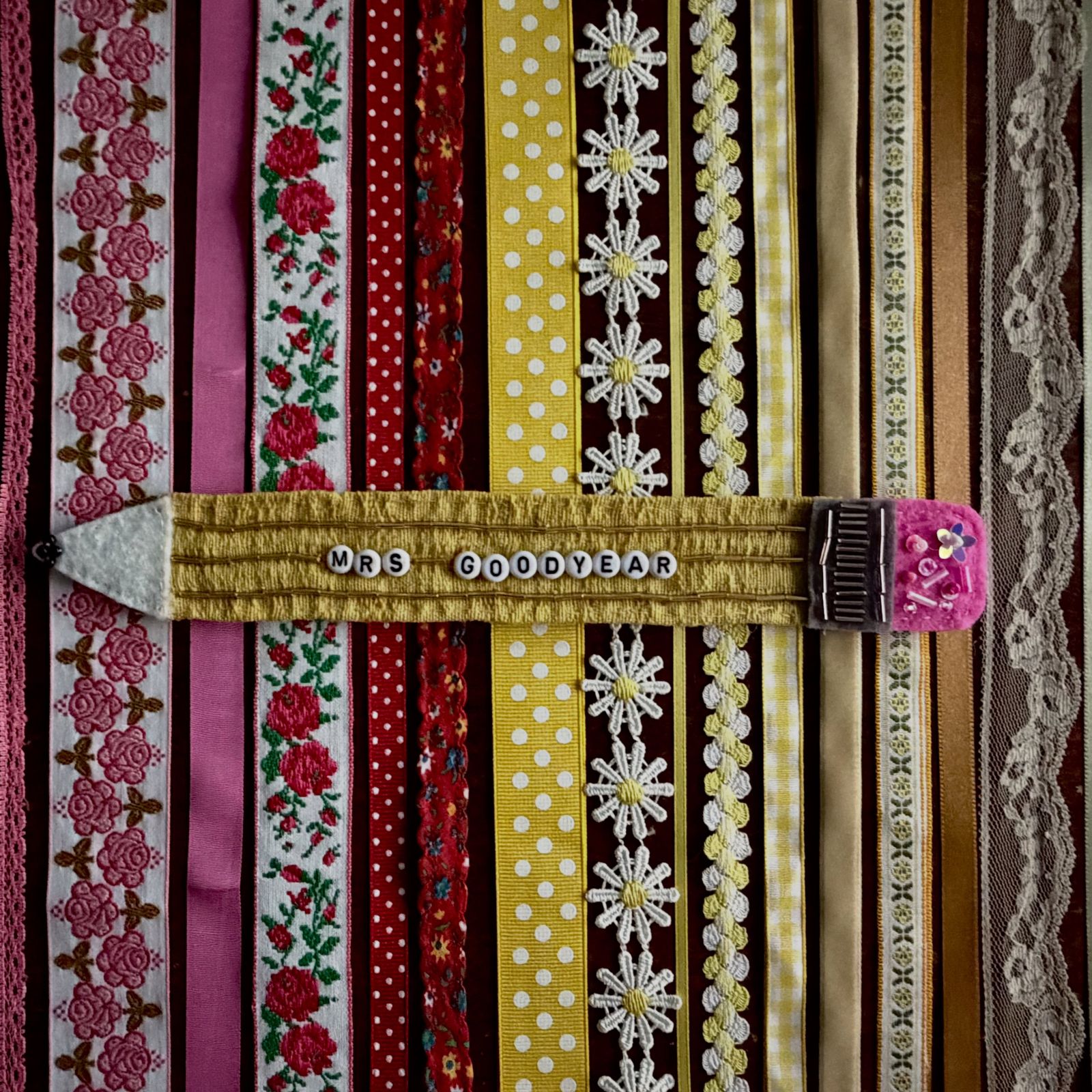 Mrs. Goodyear — handmade felt prize ribbon